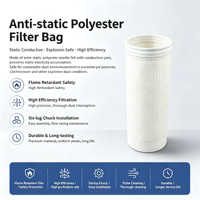 Antistatischer Polyester-Nadelfilz-Staubfilterbeutel für Normale Temperaturen bis 130°C, Geeignet für Zement, Holzbearbeitung, Stahl, Schlauchhaus-Filteranlagen mit Druckluftreinigung