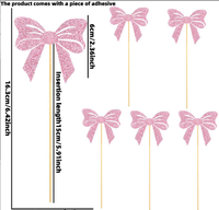 Nouveaux décorations de gâteau en forme de nœud pour la Saint-Valentin, pics à gâteau en forme de nœud papillon pour baby shower, anniversaire, mariage, fiançailles, fournitures de fête