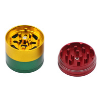 Nouveau modèle 2026, moulin à herbes et épices en aluminium avec grande ouverture pour herbes aromatiques, forme élégante, rouge, or, vert, 40 mm, pour tabac