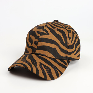 Venta al por mayor de gorras de béisbol personalizadas con estampado de leopardo ajustable logotipo bordado personalizado ala curva sombreros de algodón de 6 paneles - Product Image 2