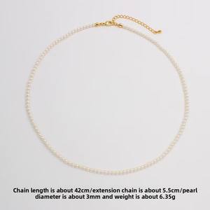 GPN26 RINNTIN Collar de Perlas Cultivadas de Agua Dulce con Cierre de Langosta de Plata de Ley 925 Chapado en Oro de 14K para Mujer - Product Image 6