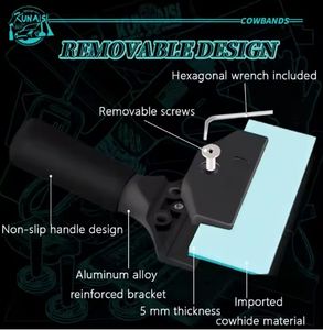 KUNAISI Outils de nettoyage de voiture Raclette à manche en aluminium et grattoir en TPU <span class=keywords><strong>Film</strong></span> de fenêtre en caoutchouc et outil de teinte - Product Image 6