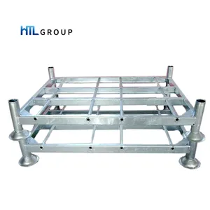 Heavy Duty Warehouse Steel Galvanized Stacking Pallet Storage Rack With Removable Post