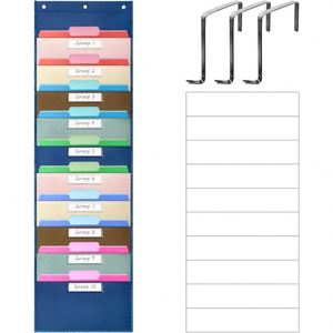 Over the Door Hanging Wall <b>File</b> Organizer, 10-Pocket 600D Oxford Cloth Storage for <b>Files</b>, Magazines, Office & School Supplies - Product Image 1