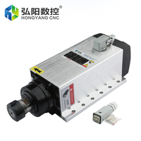 Hongyang luftgekühlter elektrischer Spindel motor Hoch geschwindigkeit bohren und Schleifen 6kW 220V Gravier maschinen spindel