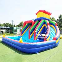 Château Gonflable Professionnel Aire de Jeux pour Enfants Mini Toboggans Aquatiques Gonflable de Jardin à Vendre