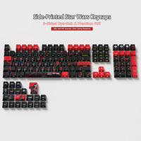 Lot de touches de clavier Star Wars profil Cherry en PBT+PC, caractères translucides par sublimation, ergonomiques pour clavier à interrupteurs magnétiques