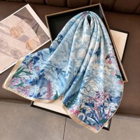 Foulard en Soie de Mûrier 100% Personnalisé OEM, 90cm, Imprimé Numérique à Motifs Géométriques et Pois, Doux pour la Peau, Vente en Gros