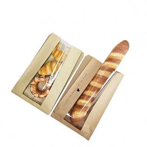 Sac en papier personnalisé avec logo pour emballage de sandwichs, biscuits, beignets, pâtisseries, boulangerie, avec fenêtre transparente - Product Image 6