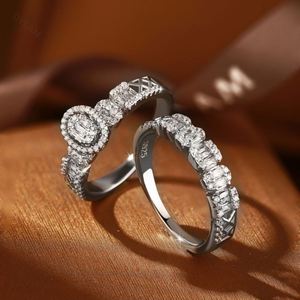 Dylam - Joyería de Moda al por Mayor, Anillos de Boda Apilables de Plata S925 con Circonita Cúbica 5A en Forma de Baguette - Product Image 6