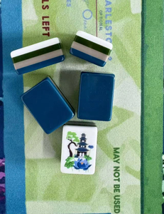 American Mahjong Tiles Luxury 4Layer Navy Blue American Mahjong Tile Set Acrylic Artwork Personalized for <b>Entertainment</b> - Product Image 3