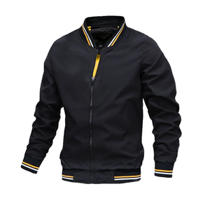 Customized Design Men's Bomber <b>Jacket</b> for Spring Season Solid Color <b>Slim</b> <b>Fit</b> Casual Style for Export to Bangladesh - Product Image 4