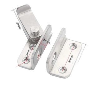 Loquet de sécurité à pêne épais, simple, à rotation <span class=keywords><strong>gauche</strong></span>/droite, antivol, en acier inoxydable épais pour porte - Product Image 4