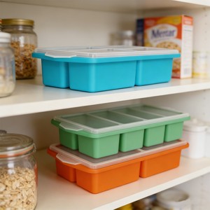 Parfait pour congeler des cubes de soupe, bac de congélation avec couvercle, moules en silicone pour congélation de soupe de 1 tasse avec couvercles - Product Image 3