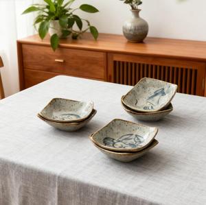 Ceramic Tableware Wedding Party Creative Pattern Bowls and Dishes Sets Japanese Style Porcelain <b>Dinnerware</b> Set - Product Image 4
