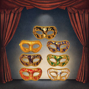 Nueva Llegada: Máscara Veneciana de PVC Hecha a Mano, Exquisitamente Tallada, de Media Cara, Impresa en 1 Color con Letras en Relieve, para Fiestas de Halloween y Carnaval - Product Image 3