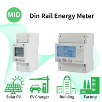Medidor de Energía Trifásico de 4 Hilos ADL400 para Riel DIN con Pantalla LCD, Comunicación RS485, Precisión 0.5S, 230V para Puntos de Carga