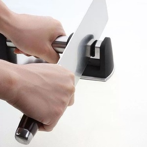 เครื่องลับมีดสแตนเลสแบบแมนนวล หลายระดับความละเอียด อุปกรณ์ครัวสำหรับมีดและกรรไกร ใช้ในครัวเรือน - Product Image 4