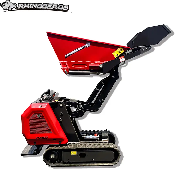 Tipper 트랙 덤퍼 0.8 톤 Rhinoceros XN800 미니 덤퍼 공장 가격 BRIGGS 및 STRATTON 가솔린 엔진 EPA