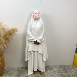 2339 #   Nouveau Khimar Long en Crêpe Bulle, Design Spécial Tendance avec Trou Latéral, avec Petit Cordon, Abaya Ramadan, Hijab Khimar - Product Image 2