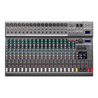 Console de mixage audio professionnelle EF, 20 canaux, contrôleur DJ/console de mixage audio, 36 effets DSP pour les spectacles sur scène de grande envergure, concerts en direct