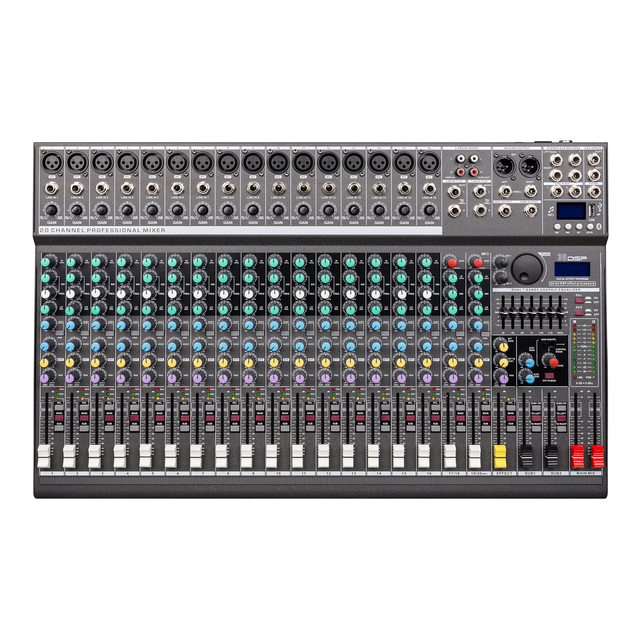 EF Professional Audio Mixer 20-Channel Dj Controller/audio Console Mixer 36DSP Effects for Large Stage Show LIVE Concert