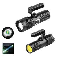 Linterna LED Recargable de 30W Súper Brillante con Zoom, de Aleación de Aluminio, Resistente al Agua, con Pantalla Digital de Energía