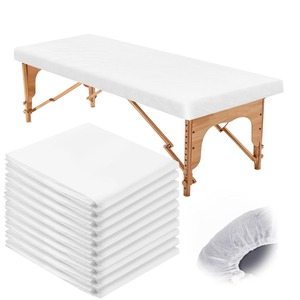 Disposable Fitted Spa Bed Covers PP Non Woven 10 Pack Breathable Massage Table <b>Sheets</b> for Facial Waxing Clinic - Product Image 1
