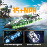 Barco a Control Remoto de Alta Velocidad 2.4G, sin Escobillas, Refrigerado por Agua, Impermeable, con Función de Auto-Nivelación y Reversa, Alcance de 200m, 4 Canales