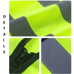 سترة أمان عالية الجودة متعددة الجيوب للبناء، سترة عاكسة رخيصة، ملابس أمان عاكسة - Product Image 3
