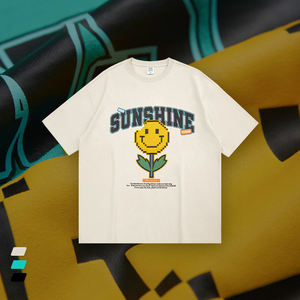 Personalizado cuello tipo pesado 100% algodón de cuello alto Color sólido de los hombres T -shirt - Product Image 3