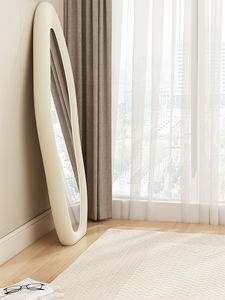 Espejo de cuerpo entero moderno de cristal con diseño de nubes crema para dormitorio y sala de estar, ideal para tiendas de <span class=keywords><strong>ropa</strong></span> de celebridades en línea, modelo <span class=keywords><strong>Mango</strong></span> Dressed Mirror - Product Image 4