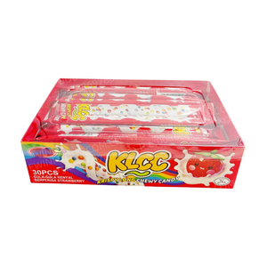 BESTAR Guloseimas em Bastão Crocante com Sabor de Morango, Tiras Mastigáveis com Granulados Coloridos, Pacote com 30 Unidades, Lanche Doce para Crianças - Product Image 1