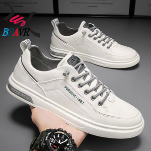 Zapatillas Casuales para Hombre, Parte Superior de Microfibra, con Cordones, Punta Redonda, Ligeras, para Caminar, para Todas las Temporadas - Product Image 1