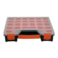 Boîte de rangement pour quincaillerie avec séparateurs, 14 compartiments pour vis, écrous, clous, boulons, organisateur de compartiments, couvercle transparent