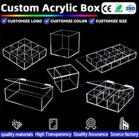 Boîte en acrylique transparente sur mesure, boîte de rangement et de présentation en PMMA, portable, moderne, légère, pour la maison, les jouets, les objets de collection