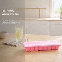 Bac à glaçons réutilisable en PP de qualité alimentaire avec couvercle, 16 cubes empilables, résistant au congélateur, pour la maison, la cuisine, le bar, les fêtes, les cafés