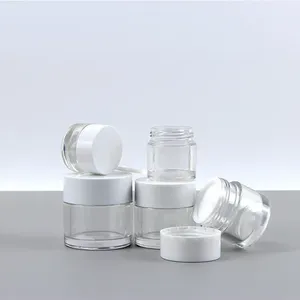 Tarros <span class=keywords><strong>de</strong></span> plástico transparentes <span class=keywords><strong>de</strong></span> boca ancha y pared gruesa para cosméticos, crema corporal, exfoliante labial, cera para el cabello, esmalte <span class=keywords><strong>de</strong></span> <span class=keywords><strong>uñas</strong></span>, con tapas <span class=keywords><strong>de</strong></span> rosca, al por mayor. - Product Image 5