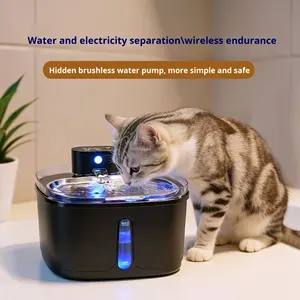 Bebedero Automático <span class=keywords><strong>para</strong></span> <span class=keywords><strong>Gatos</strong></span>, <span class=keywords><strong>Fuente</strong></span> de Agua Circulante Inalámbrica, Dispensador de Agua con Bomba Silenciosa Resistente a Mordidas <span class=keywords><strong>para</strong></span> <span class=keywords><strong>Gatos</strong></span> - Product Image 4