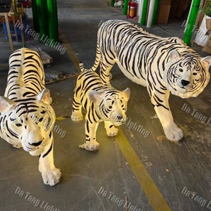 Sculptures lumineuses en fibre de verre de la famille des tigres pour les zoos, les parcs à thème, les centres commerciaux et les projets d'exposition d'attractions sur le thème de la faune - Product Image 5