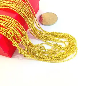 N-212 Hot sale in Thailand jewelry women gold necklace+fashion wholesale custom jewelry+24k gold thin chain necklace