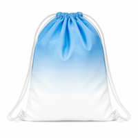 Sac à dos à cordon en polyester imperméable avec logo personnalisé, pliable, pour la gym, l'école et les événements en plein air