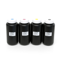 Encre pour imprimante UV à plat rigide C M Y K 1L pour supports d'impression multiples, sortie de couleur stable