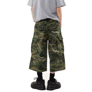 Shorts Cargo Décontractés d'Été en Coton, Coupe Ample, Effet Vieilli, Bermudas, Camouflage, pour Hommes - Vente en Gros - Product Image 5