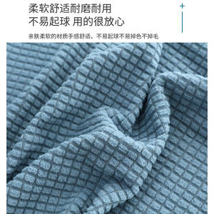 Housses de chaise en velours épaissi, style jupe élastique, couleur unie, polyester, lavables en machine, pour chaises de salle à manger d'hôtel - Product Image 5