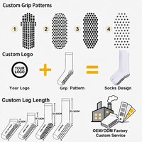 Chaussettes de sport antidérapantes à logo personnalisé, respirantes, avec semelle rembourrée, compression, tricot haute densité