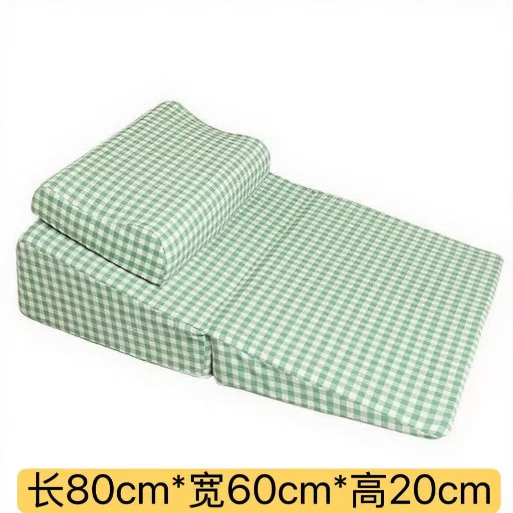 Oreiller en latex à carreaux verts 80*60*20