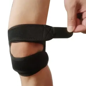 Rodillera de compresión al por mayor con soporte elástico y orificios, para seguridad en baloncesto, tenis y ciclismo - Product Image 4