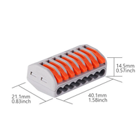 Connecteur de câblage à enfoncement, PCT-212/213/214, 0,08-4 mm² 32A, bornier à levier réutilisable, raccordement de câbles électriques, câblage LED