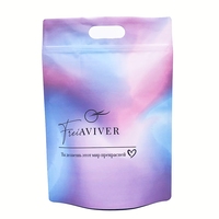 Nouveau design échantillon de beauté emballage de produits d'aromathérapie sac debout impression colorée sac de produits de soins féminins avec poignée